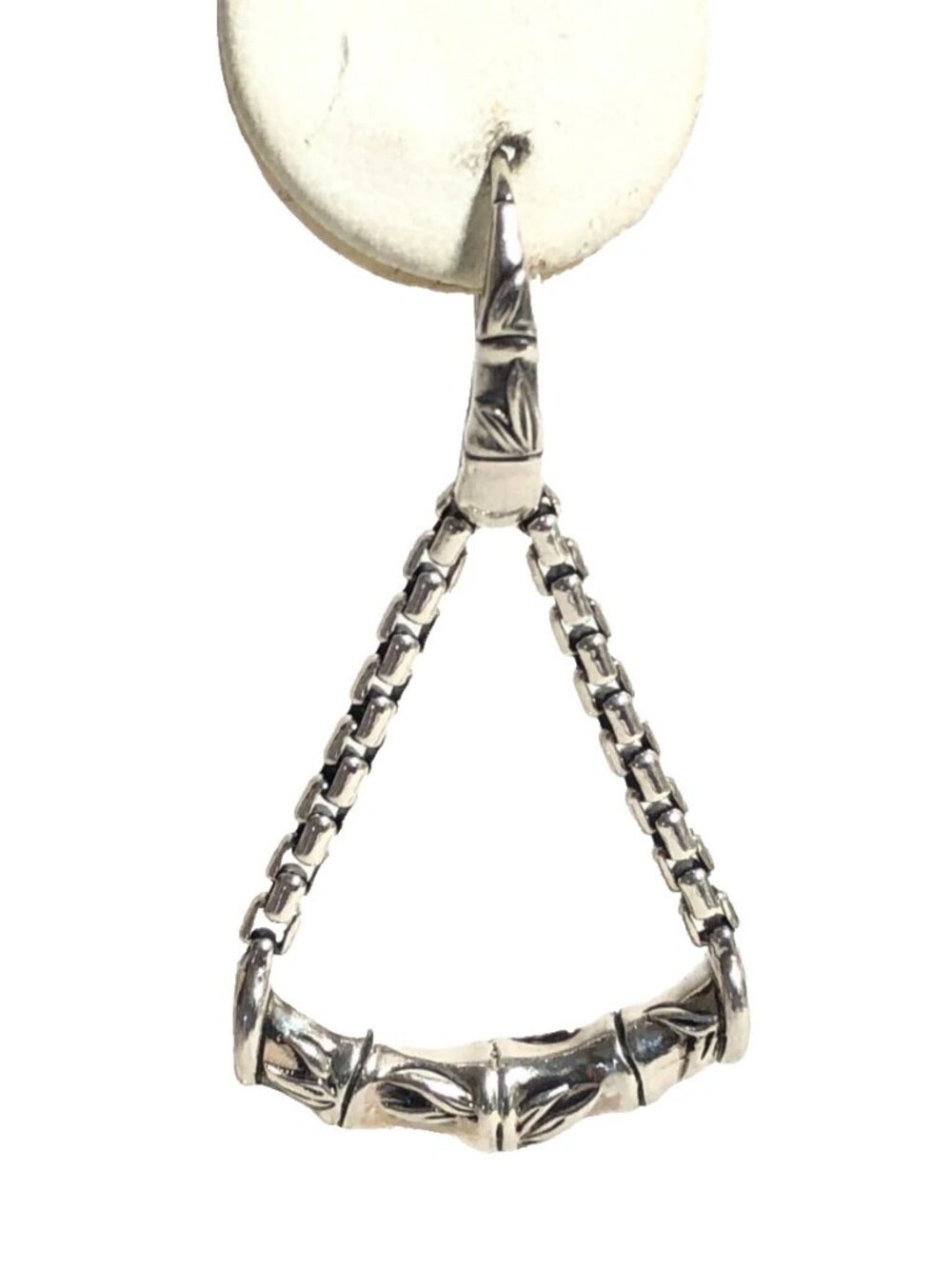 JAI John Hardy Sterling Silver Bamboo Box Chain Drop Lever Back SINGLE Earring